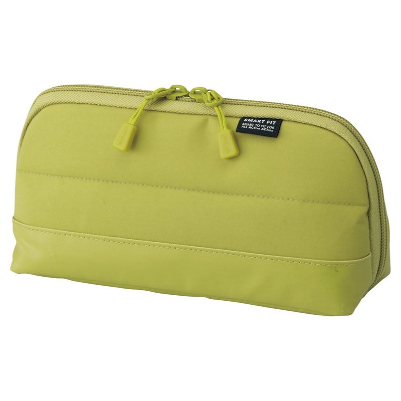 LIHIT LAB Pen Case (Pencil Case), Water & Stain Repellent, 8" x 4'', Yellow Green (A7688-6) - Image 1